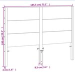 vidaXL Tête de lit cire marron 180 cm bois massif de pin
