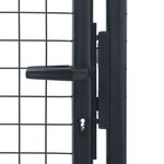 vidaXL Portail en maille de jardin Acier galvanisé 100 x 225 cm Gris