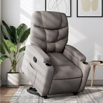 vidaXL Fauteuil inclinable taupe tissu