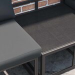 vidaXL Ensemble de canapé de jardin 9 pc Noir Acier