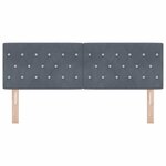 vidaXL Tête de Lit en Velours Argyle Manuel Gris foncé 160 cm Velours