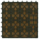vidaXL Carreau de terrasse Design 3D 11 Pièces Teck 30 x 30 cm WPC