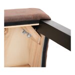 Lot de deux chaises rembourrée 180 kg max surface d'assise de 44 5 x 44 cm coloris marron 14_0000095