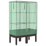 vidaXL Jardinière surélevée avec housse aspect rotin 80x40x140 cm