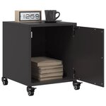 vidaXL Table de chevet noir 36x39x43 5 cm acier