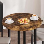 vidaXL Plateau de table Chêne fumé 70 x 70 x 1.5 cm Bois d'ingénierie