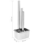 vidaXL Fontaine de jardin Argenté 48x34x123 cm Acier inoxydable