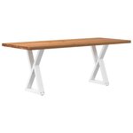 vidaXL Table à manger marron clair bois de chêne massif rectangulaire
