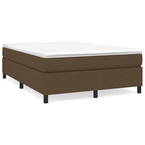 vidaXL Cadre de lit Marron foncé 140x200 cm Tissu