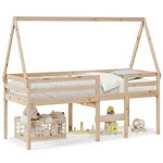 vidaXL Lit haut sans matelas 90x190 cm bois de pin massif