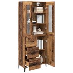 vidaXL Haut Armoire Bois Ancien 69 5 x 34 x 180 cm Bois d'ingénierie