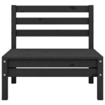 Salon de jardin meuble d'extérieur ensemble de mobilier 4 pièces noir bois de pin massif 02_0016266