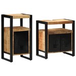 vidaXL Ensemble de mobilier de salle de bain avec stockage 2 Pièces