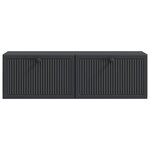 vidaXL Meuble TV mural Noir 98 x 31 x 30 cm Bois d'ingénierie