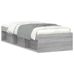 vidaXL Cadre de lit sonoma gris 75x190 cm petit simple