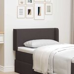 vidaXL Oreille de tête de lit Réglable Marron 16 x 40 x 4 5 cm tissu