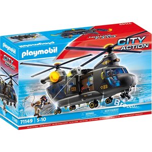 PLAYMOBIL 71149 - City Action Hélicoptère de transport des forces spéciales
