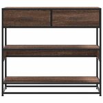 vidaXL Table console chêne marron 90x35x80 cm bois d'ingénierie