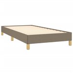 vidaXL Cadre de lit sans matelas taupe 90x200 cm tissu