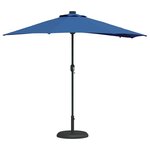vidaXL Parasol de jardin Bleu 294 x 150 x 223 cm tissu