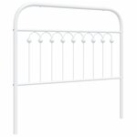 vidaXL Tête de lit métal blanc 100 cm