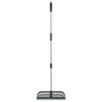 vidaXL Râteau à feuilles 2 en 1 vert foncé 157 cm PP