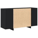 vidaXL Buffet Noir Noir Bois d'ingénierie 135 x 41 x 75 cm Buffet Noir