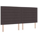 vidaXL Lit à ressorts avec matelas Marron foncé 200 x 200 cm tissu