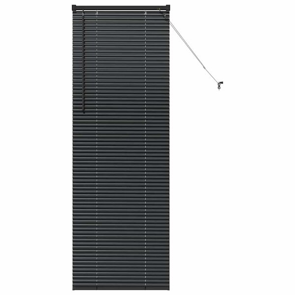 vidaXL Store de Fenêtre avec des rideaux Noir Aluminium