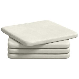 vidaXL Coussins de siège 4 Pièces Crème 40 x 40 x 3 cm Velours