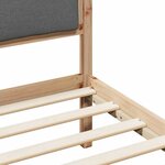vidaXL Cadre de lit avec tête de lit Gris foncé 90 x 190 cm Pin massif