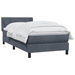 vidaXL Sommier à lattes de lit et matelas gris foncé 90x220 cm velours
