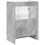 vidaXL Armoire sous évier de salle de bain Gris béton