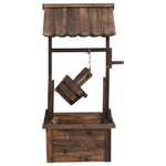 vidaXL Puits à souhait avec pompe 57x50x112 cm bois de sapin massif