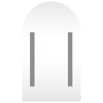 vidaXL Armoire de bain à miroir avec LED arquée gris 42x13x70 cm
