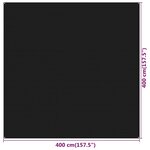 vidaXL Tapis de tente 400x400 cm Noir PEHD