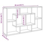 vidaXL Étagère murale chêne artisanal 85x16x52 5 cm bois d'ingénierie