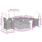 vidaXL Ensemble à manger de jardin coussins 4 Pièces beige résine tressée