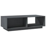 vidaXL Table basse gris 110x50x33 5 cm bois de pin massif