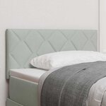 vidaXL Tête de lit Montage mural Géométrique Gris clair 90 cm Velours