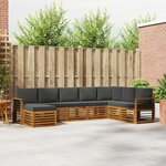vidaXL Ensemble de canapés d'extérieur 8 pc Naturel et Anthracite