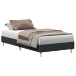 vidaXL Cadre de lit sans matelas noir 100x200 cm bois d'ingénierie