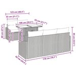 vidaXL Ensemble de canapé de jardin 6 Pièces Gris 100 x 55 x 73 cm
