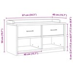 vidaXL Banc de couloir SANDNES blanc 87x40x50 cm bois de pin massif