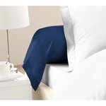 2 taies de traversin - 85 x 185 cm 100  coton - Bleu