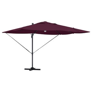 vidaXL Parasol Bordeaux 351 x 250 x 253 cm Polyester et Aluminium