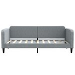 vidaXL Lit de jour avec gigogne et tiroirs gris clair 90x190 cm tissu