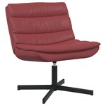 vidaXL Chaise Pivotante Rouge vin Faux cuir Standard Pivotante