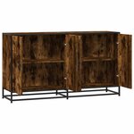 vidaXL Buffet chêne fumé 134x35x76 cm bois d'ingénierie