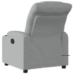 vidaXL Fauteuil de massage inclinable électrique gris clair tissu